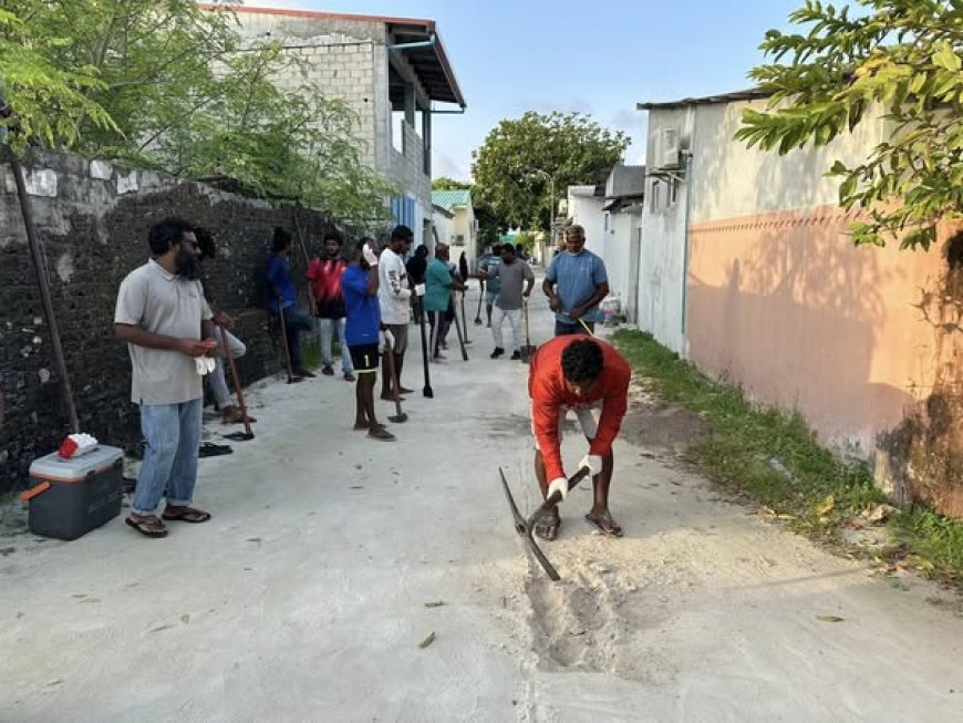 ހައި ވޯލްޓޭޖް ކޭބަލް އެޅުމަށްޓަކައި، ކޯރު ކޮނުމުގެ މަސައްކަތް ފަށައިފި