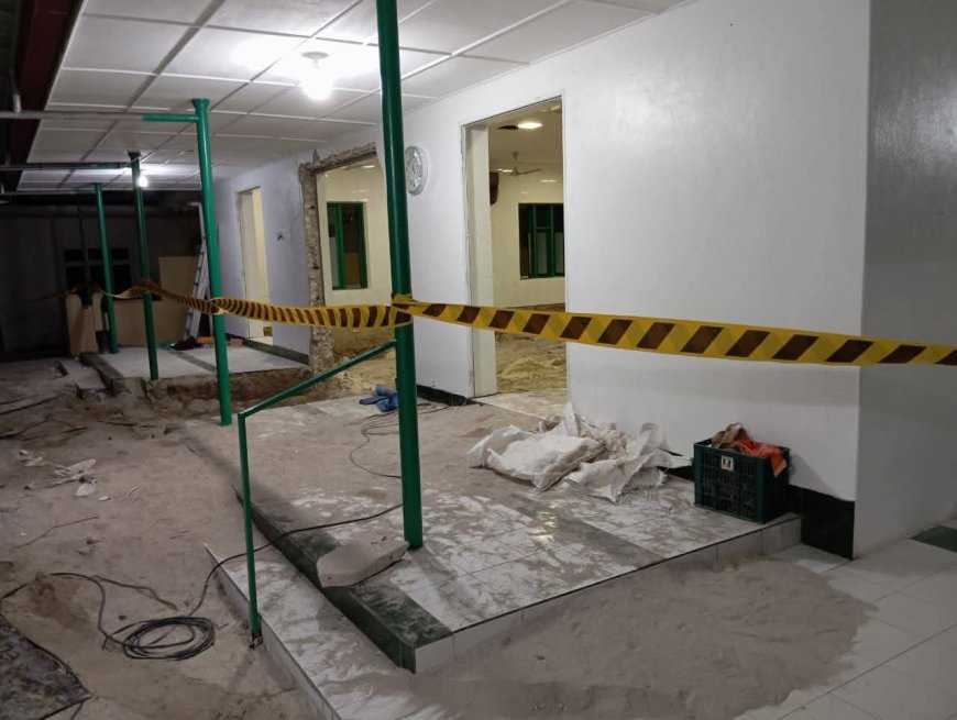 ތުޅާދޫ މަސްޖިދުއްރަޙްމާނުގެ ޤަބުރު ސާފުކުރުމުގެ މަސައްކަތުގެ ފަންސަޔާ ނަވައި އިންސައްތަ ނިމުނުތަނާ މަސައްކަތް ހުއްޓުވި - ތުޅާދޫމަލަ
